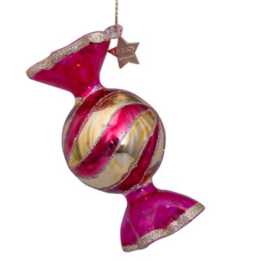 Vondels, Ornament red bauble candy