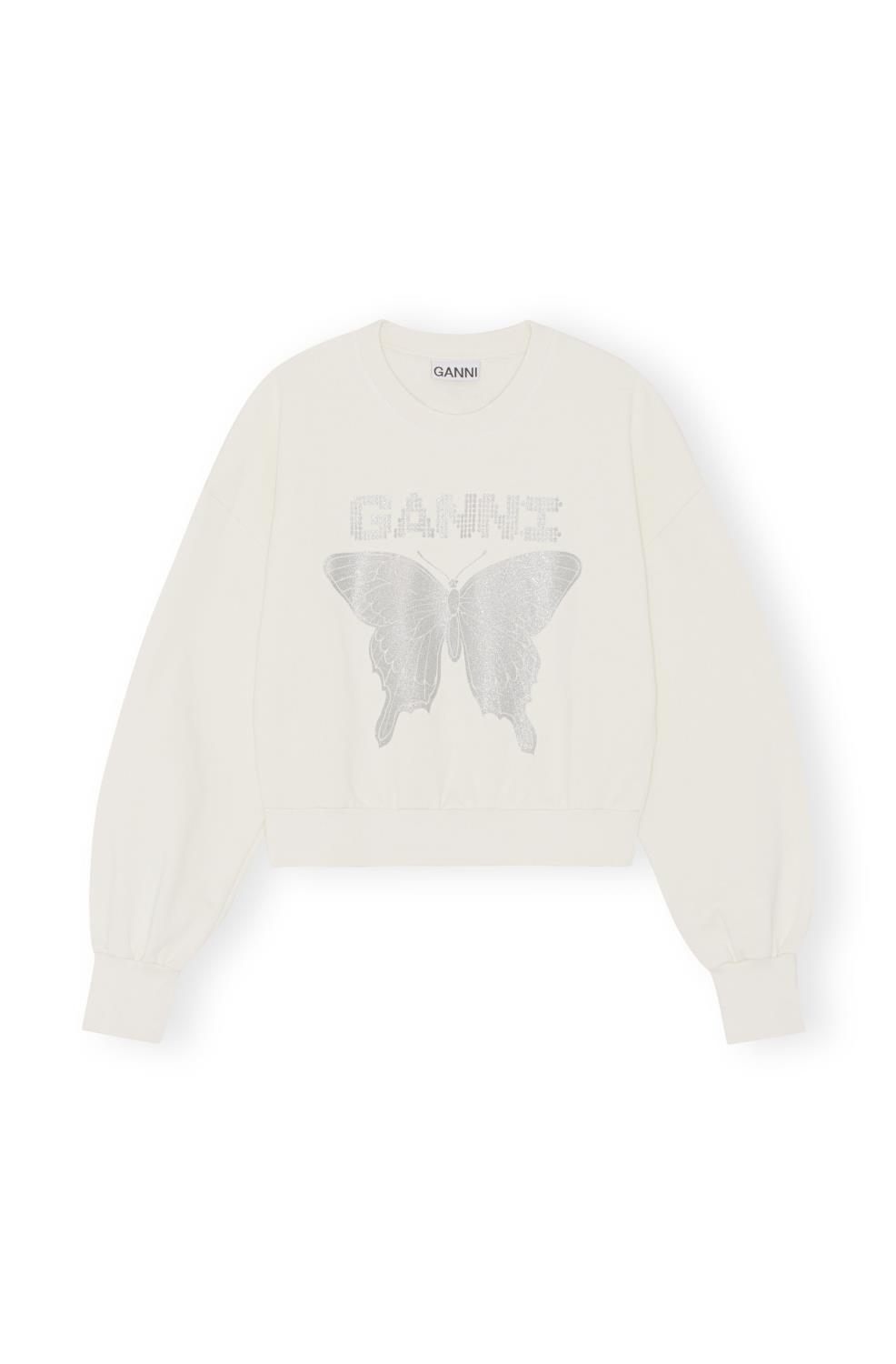 GANNI, Isoli Butterfly Sweatshirt white