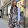 Ganni, Print Denim Tieband Mini Dress