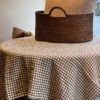 Linge Particulier, Tablecloth brown gingham 140x250