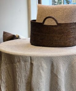 Line Particulier, Tablecloth flax/blue 140x250