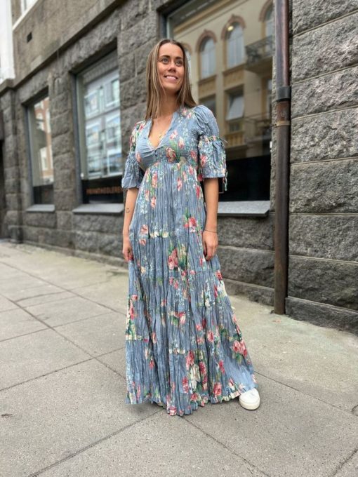 ByTiMo, Twisted Maxi Dress Blue Bouquet