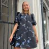 Ganni, 3D Jacquard A-shaped Zip Mini Dress