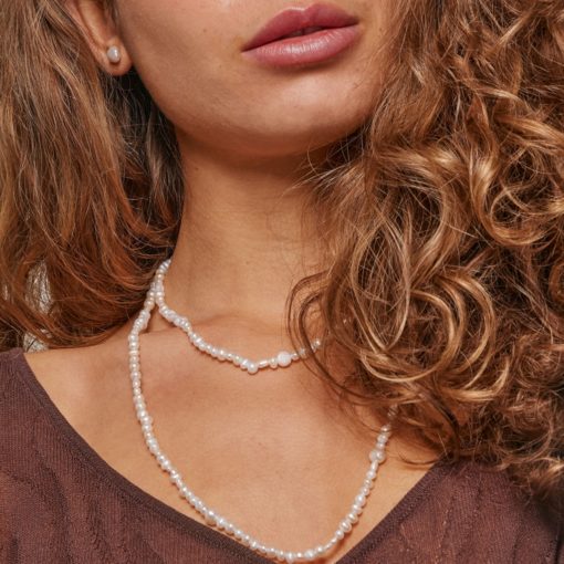 Enamel, Sonja necklace pearl