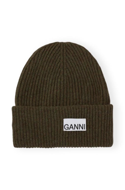 Ganni, Light Structured Rib Knit Beanie