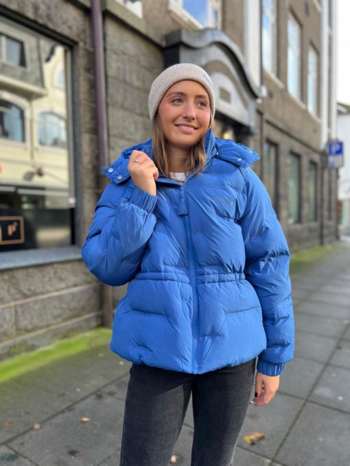 Ganni, Soft Puffer Short Raglan Jacket Bright Cobalt