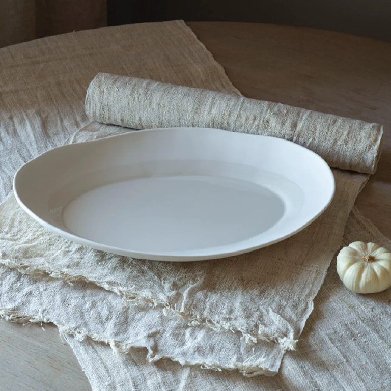 Kajsa Cramer, Oval Serving plate white