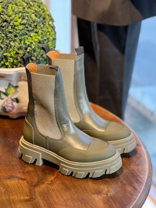Ganni, Cleated Mid Chelsea Tonal Kalamata