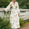 byTimo, Botanical Linen Relaxed Maxi Dress