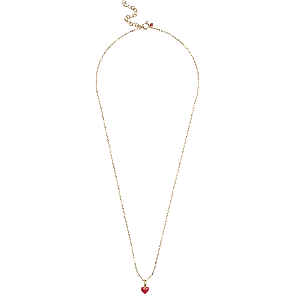 Enamel, Amore Red Necklace