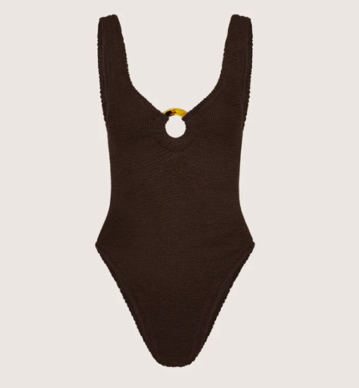 Hunza G, Celine swim metallic chocolate