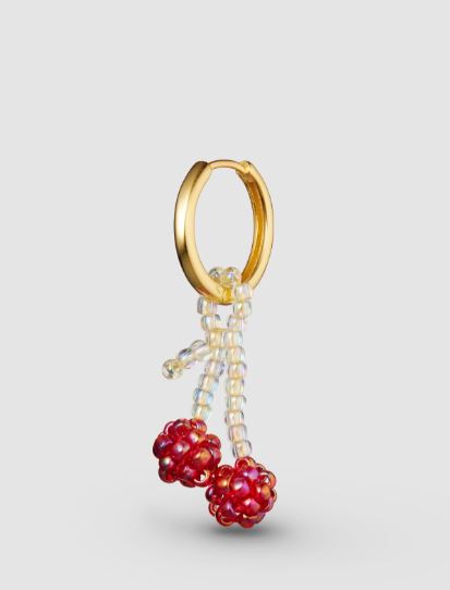 Pura Utz, Mini Bright Cherry Earring