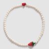 Pura Utz, Halsskjede Pearl Strawberry Charm