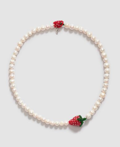 Pura Utz, Halsskjede Pearl Strawberry Charm