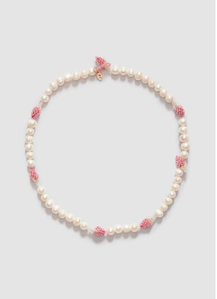 Pura Utz, Halskjede - Pearl Multi Pale Strawberry