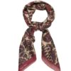 Tapis Noir, Large light red flower scarf