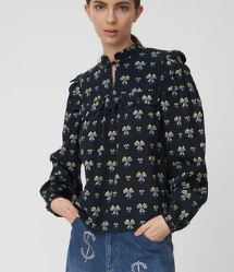 Stella nova, Bow printed tounge blouse