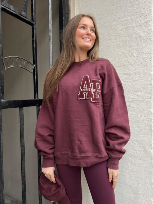 Anine bing, Miles oversized sweatshirt dark burgundy