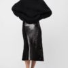 FWSS, Bias Cut Sequin Skirt Jet Black