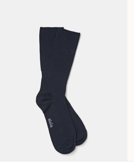 Aiayu, Wool Rib Socks navy