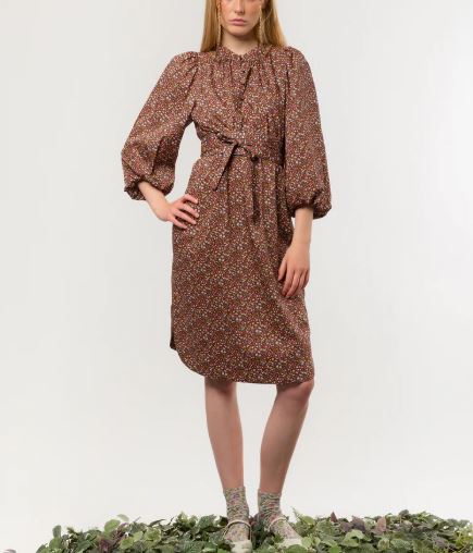 APOF, Madeline dress antheia brown