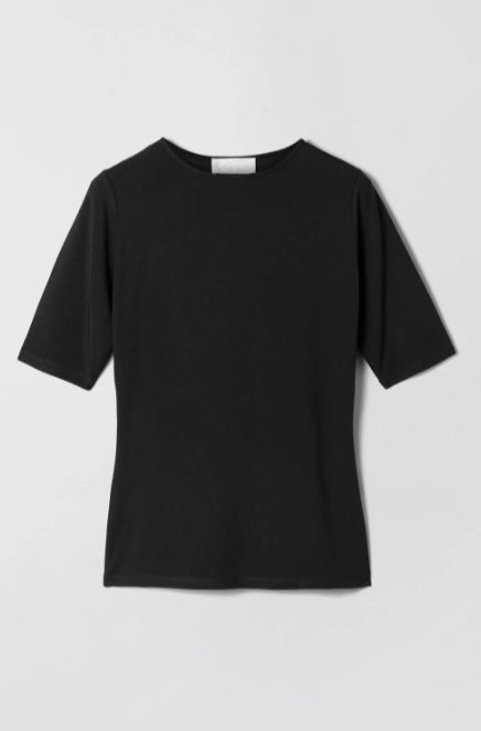 FWSS, Modal Midi Sleeve Tee Jet Black