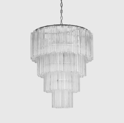 Meuble, Fontaine Chandelier 4 Layer Black/Clear