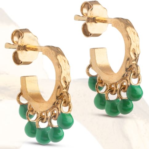 Enamel, Earing Astrid grass green