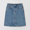 FWSS, Denim A-Line Skirt Stonewashed Blue