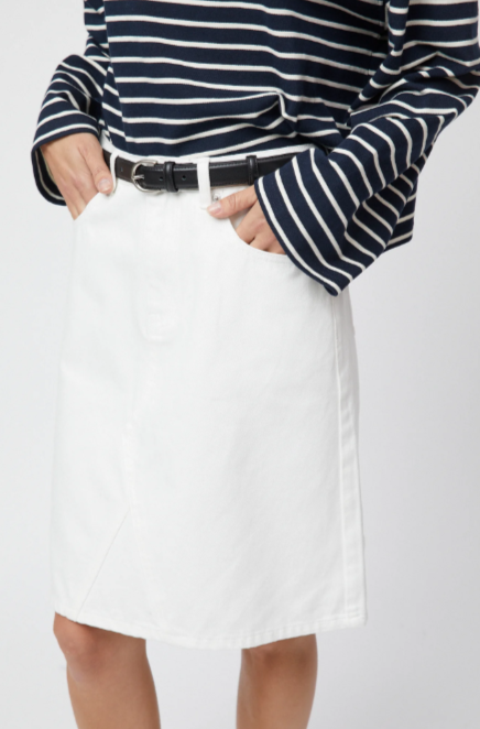 FWSS, Denim A-Line Skirt Off White