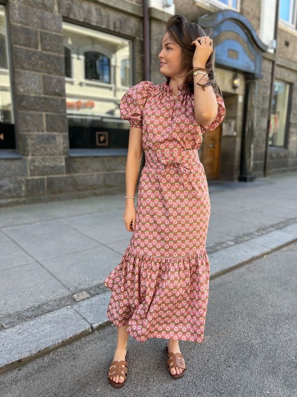 APOF, Idune chevron rose dress