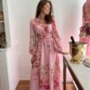 Bytimo, Viscose v-neck dress cherry blossom
