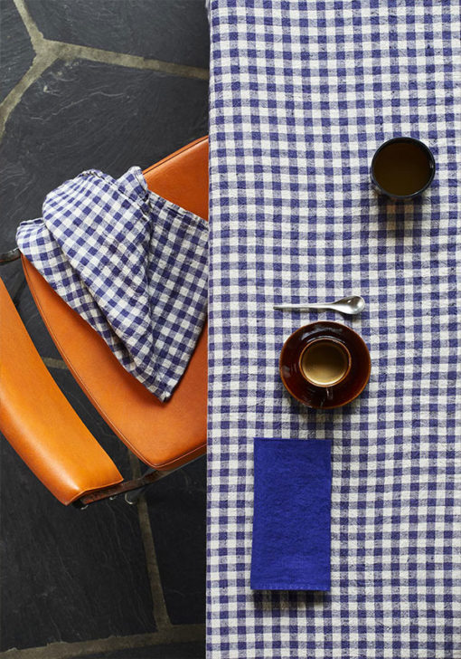 Linge Particulier, Duk Flax/Navy Gingham