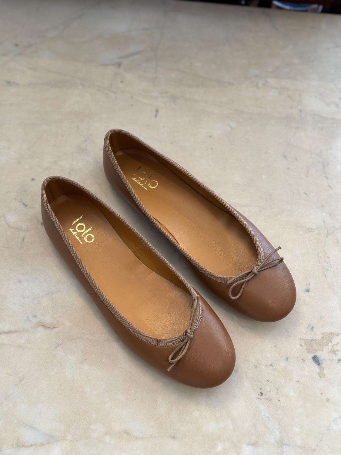 Lolo ballerina, Capri nappa chestnut