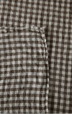 Linge Particulier, Duk Brown Gingham 160x300cm