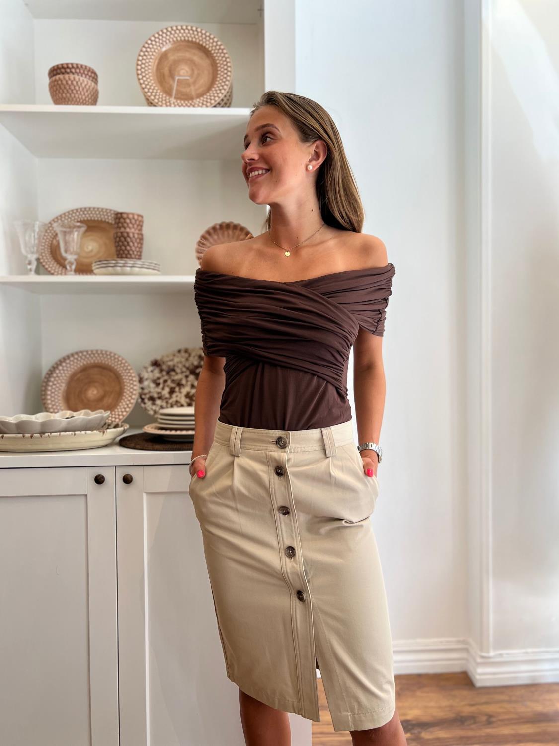 Anine bing, Zaire skirt oatmeal