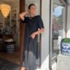 Bytimo, Tailored satin relaxed dress black