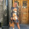 Bytimo, Tailored satin belt dress