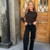 Frame, Le slim palazzo long black