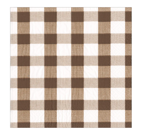 Caspari, Napkin Chocolate Gingham