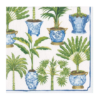 Caspari, Napkin white potted palms