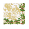 Caspari, Napkin Holly Ceramic Ivory & Gold