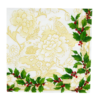 Caspari, Napkin Holly Ceramic Ivory & Gold