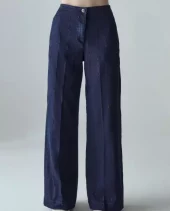 Shaft, Jeans flaire sequin over blu