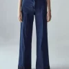 Shaft, Flaire smocking denim over blu used