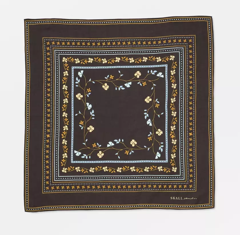 Skall Studio, Skall Floral Scarf Brown