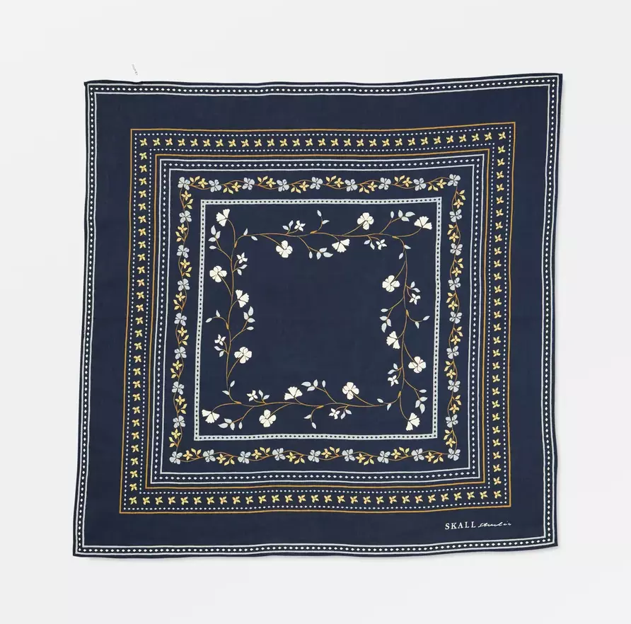 Skall Studio, Skall Floral Scarf Navy