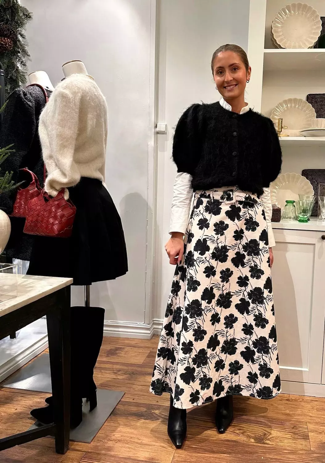 byTiMo, Cord Maxi Skirt Vintage Peony