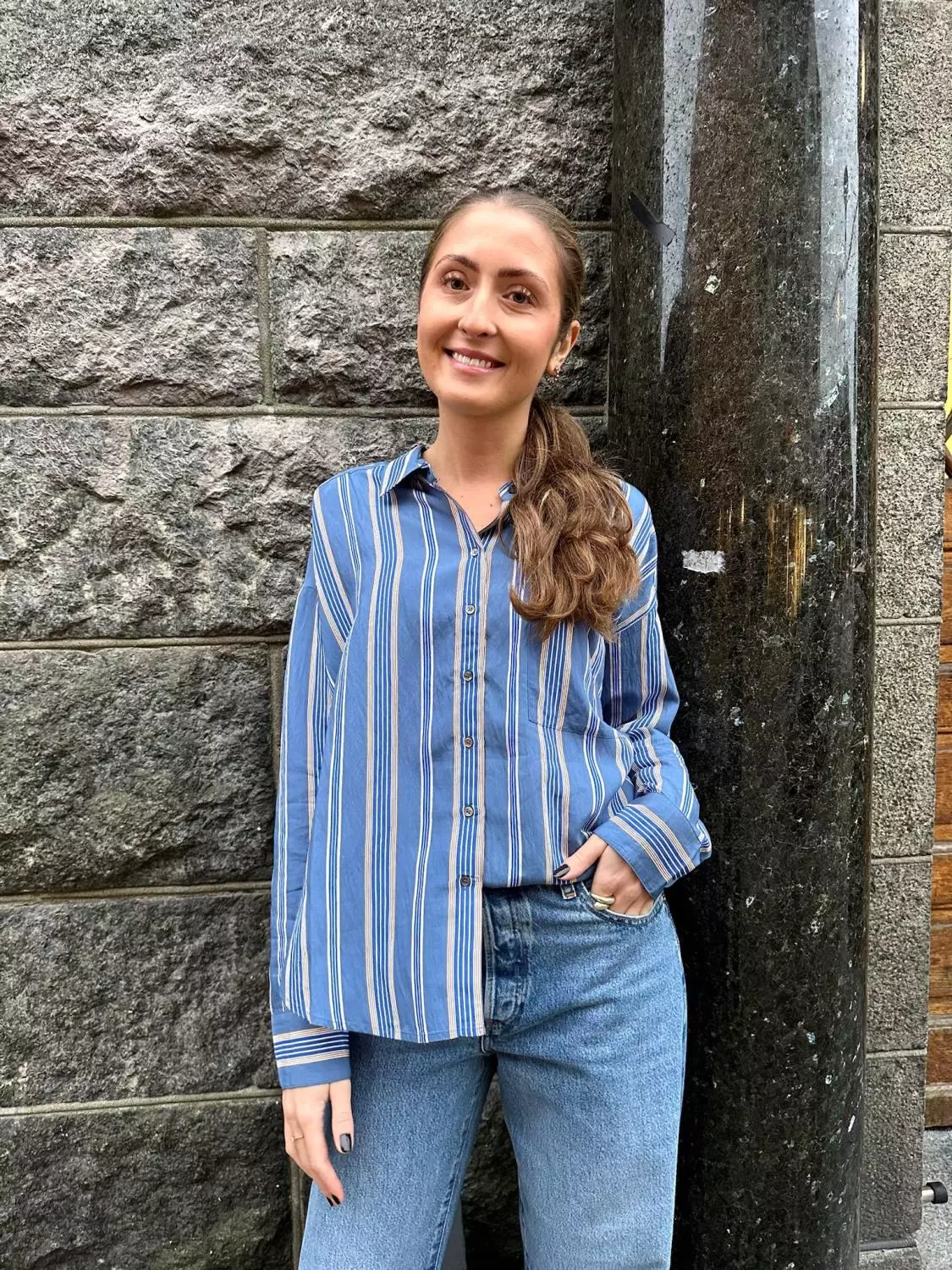 Xirena, Jordy Blue Stripe Shirt