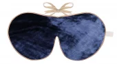 Holistic Silk, Silk velvet eye mask navy